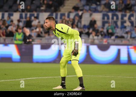Roma, Italia. 12 aprile 2024. Stadio Olimpico, Roma, Italia - Benoit Costil della Salernitana americana durante la partita di calcio di serie A, Lazio vs Salernitana, 12 apr 2024 (foto di Roberto Ramaccia/Sipa USA) crediti: SIPA USA/Alamy Live News Foto Stock