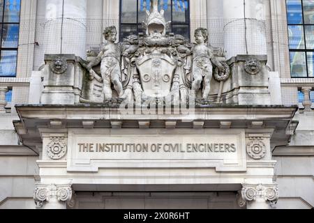 Sede dell'Institution of Civil Engineers (ICE) a Londra, Regno Unito Foto Stock