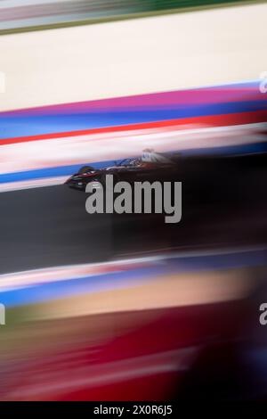 Misano Adriatico, Italie. 13 aprile 2024. 94 WEHRLEIN Pascal (Ger), TAG HEUER Porsche Formula e Team, Porsche 99X Electric, azione durante l'ePrix di Misano 2024, 5° appuntamento del Campionato del mondo ABB FIA Formula e 2023-24, sul Misano World Circuit Marco Simoncelli dall'11 al 14 aprile 2024 a Misano Adriatico, Italia - foto André Ferreira/DPPI credito: DPPI Media/Alamy Live News Foto Stock