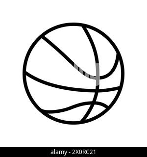 Icona vettoriale contorno a sfera isolata Illustrazione Vettoriale