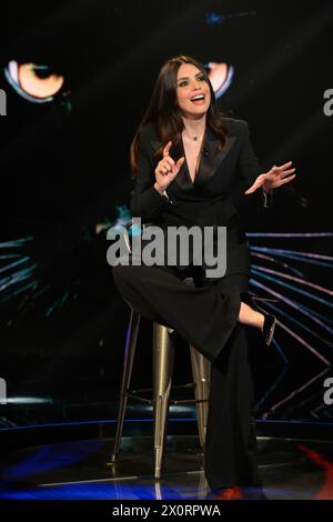 Roma, Italia. 3 aprile 2024. Ilenia Pastorelli partecipa alla terza puntata del programma televisivo "Belve" di Rai presso gli studi Fabrizio Frizzi. (Foto di Mario Cartelli/SOPA Images/Sipa USA) credito: SIPA USA/Alamy Live News Foto Stock