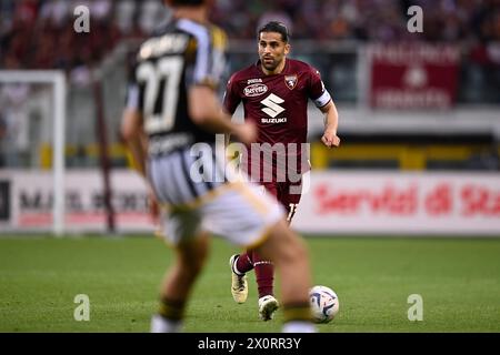 Torino, Italia. 13 aprile 2024. Ricardo Rodriguez (Torino FC) durante la partita di calcio di serie A tra Torino e Juventus allo Stadio Olimpico grande Torino di Torino, Italia nord-occidentale - sabato 13 aprile 2024. Sport - calcio.TORINOFC ESCLUSIVO (foto di Fabio Ferrari/LaPresse) credito: LaPresse/Alamy Live News Foto Stock