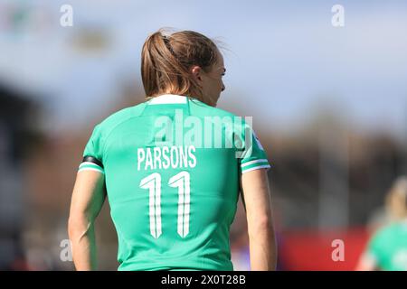 Cork, Irlanda. 13 aprile 2024. Virgin Media Park Beibhinn Parsons of IrelandIreland V Wales 2024 (Hugh de Paor/SPP) credito: SPP Sport Press Photo. /Alamy Live News Foto Stock