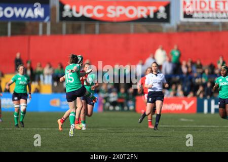 Cork, Irlanda. 13 aprile 2024. Virgin Media Park Lauren Delany (Fullback) con autorizzazione per l'Irlanda (Hugh de Paor/SPP) credito: SPP Sport Press Photo. /Alamy Live News Foto Stock