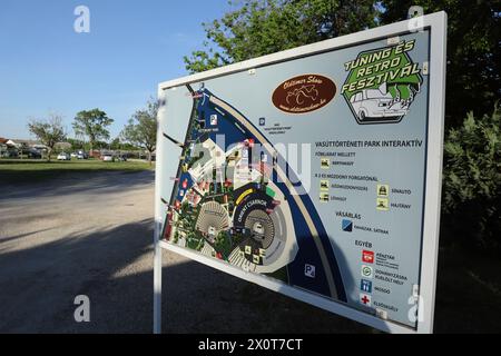 13 aprile 2024, Budapest, Ungheria - Oldtimer Show nel Parco storico delle ferrovie ungheresi - Credit Ilona Barna BIPHOTONEWS, Alamy Live News Foto Stock