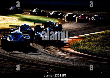 Montmelo, Espagne. 13 aprile 2024. Atmosfera gara tramonto durante il 1° round della Michelin le Mans Cup 2024 sul circuito di Barcellona-Catalunya dal 12 al 14 aprile 2024 a Montmelo, Spagna - foto Paulo Maria/DPPI credito: DPPI Media/Alamy Live News Foto Stock