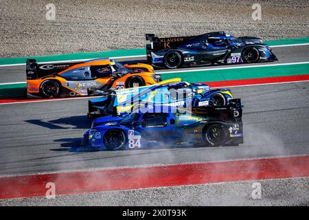 84 LEMOINE Julien (fra), TROJANI Paul (fra), ANS Motorsport, Ligier JS P320 - Nissan, azione durante il 1° round della Michelin le Mans Cup 2024 sul circuito di Barcellona-Catalunya dal 12 al 14 aprile 2024 a Montmelo, Spagna Foto Stock