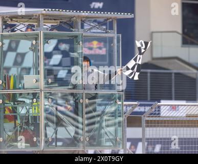 Austin, Stati Uniti. 13 aprile 2024. Equipaggio in pista durante il round di qualificazione al Circuit of the Americas davanti al Red Bull Gran Prix di Austin, Texas, il 13 aprile 2024. (Foto di Stephanie Tacy/SIPA USA) credito: SIPA USA/Alamy Live News Foto Stock