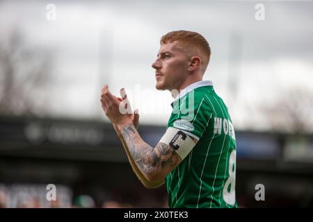 Yeovil Town celebra la vittoria della National League South allo Huish Park Stadium, Yeovil Picture di Martin Edwards/07880 707878 Foto Stock