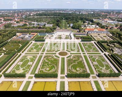 Giardini Herrenhausen del Palazzo Herrenhausen situati ad Hannover, Germania Foto Stock