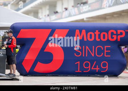 Austin, Stati Uniti. 13 aprile 2024. La MotoGP si svolge sul circuito delle Americhe di Austin, Texas, il 13 aprile 2024. (Foto di Stephanie Tacy/SIPA USA) credito: SIPA USA/Alamy Live News Foto Stock