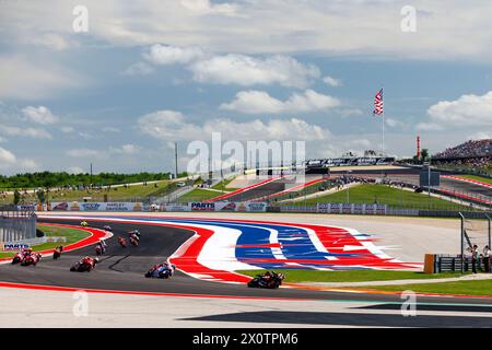 13 aprile 2024; Circuit of the Americas, Austin, Texas, USA; 2024 MotoGP Red Bull Grand Prix of the Americas Qualifying Day; inizio della gara sprint Foto Stock