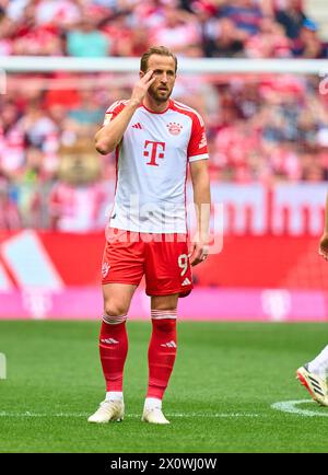 Harry Kane, FCB 9 nella partita FC BAYERN MUENCHEN - 1.FC Koeln 2-0 il 13 aprile 2024 a Monaco, Germania. Stagione 2023/2024, 1.Bundesliga, FCB, Monaco, giorno 29, 29.Spieltag Photographer: immagini ddp/STAR-images - LE NORMATIVE DFL VIETANO QUALSIASI USO DI FOTOGRAFIE come SEQUENZE DI IMMAGINI e/o QUASI-VIDEO - Foto Stock