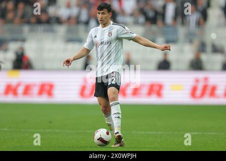 Istanbul, Turchia. 13 aprile 2024. Istanbul, Turchia, 13 aprile 2024: Baktiyor Zainutdinov (22 Besiktas) durante la partita di calcio della Super League turca tra Besiktas e Samsunspor allo stadio Tupras, Turchia. (EO/SPP) credito: SPP Sport Press Photo. /Alamy Live News Foto Stock