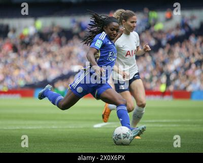 Londra, Regno Unito. 14 aprile 2024. Londra, Inghilterra, 14 aprile 2024: Deanne Rose (7 Leicester City) durante la partita di Adobe Womens fa Cup tra il Tottenham Hotspur e Leicester City allo stadio Tottenham Hotspur di Londra, Inghilterra (Jay Patel/SPP) credito: SPP Sport Press Photo. /Alamy Live News Foto Stock