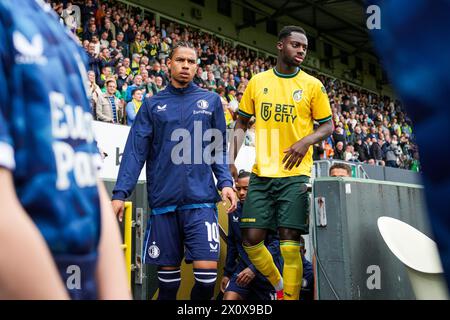 Sittard - Calvin Stengs del Feyenoord durante l'Eredivisie match tra fortuna Sittard contro Feyenoord al fortuna Sittard Stadion il 14 aprile 2024 a Sittard, nei Paesi Bassi. (Foto Box to Box/Tom Bode) Foto Stock