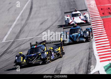 09 RIED Jonas (ger), CAPIETTO Macéo (fra), CAIROLI Matteo (ita), Iron Lynx - Proton, Oreca 07 - Gibson, azione durante il 1° round dell'European le Mans Series 2024 sul circuito di Barcellona-Catalunya dal 12 al 14 aprile 2024 a Montmelo, Spagna - foto Eric Alonso / DPPI Foto Stock