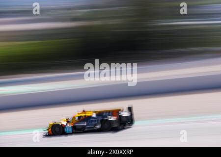 19 WELLS Anthony (gbr), BELL Matthew (gbr), PIQUET Nelson (bra), Team Virage, Oreca 07 - Gibson, azione durante il 1° round dell'European le Mans Series 2024 sul circuito di Barcellona-Catalunya dal 12 al 14 aprile 2024 a Montmelo, Spagna - foto Eric Alonso / DPPI Foto Stock