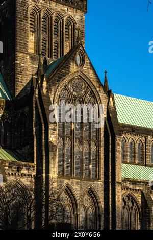 Vista esterna della Cattedrale di Glasgow. Scozia, Regno Unito. La cattedrale di Glasgow è la cattedrale più antica della Scozia continentale Foto Stock