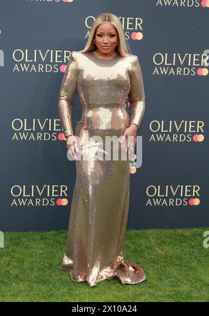 Londra, Regno Unito. 14 aprile 2024. Marisha Wallace partecipa agli Olivier Awards 2024 alla Royal Albert Hall di Londra. Credito: SOPA Images Limited/Alamy Live News Foto Stock