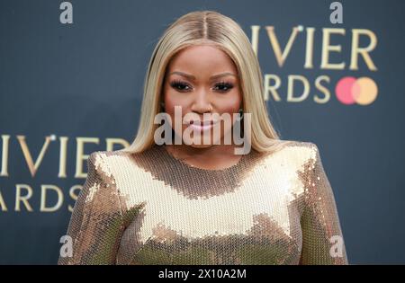 Londra, Regno Unito. 14 aprile 2024. Marisha Wallace partecipa agli Olivier Awards 2024 alla Royal Albert Hall di Londra. Credito: SOPA Images Limited/Alamy Live News Foto Stock