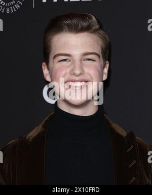 Hollywood, Stati Uniti. 14 aprile 2024. Iain Armitage arriva al PaleyFest LA, GIOVANE SHELDON che si tiene al Dolby Theater di Hollywood, CA domenica 14 aprile 2024. (Foto di Juan Pablo Rico/Sipa USA) credito: SIPA USA/Alamy Live News Foto Stock