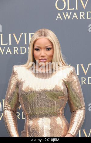 Londra, Regno Unito. 13 aprile 2024. Marisha Wallace partecipa agli Olivier Awards 2024 con Mastercard alla Royal Albert Hall di Londra. Crediti: John Davies/Alamy Live News crediti: John Davies/Alamy Live News Foto Stock