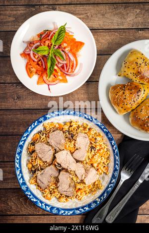 cibo uzbeko Foto Stock