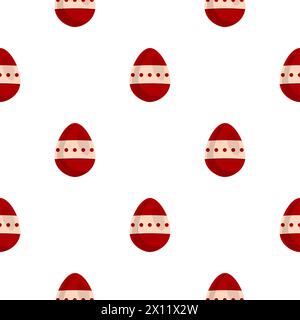 Illustrazione sul tema festeggiamenti senza soluzione di continuità Pasqua con caccia a uova colorate e vivaci, motivo senza cuciture composto da molte uova di Pasqua da caccia e caccia Illustrazione Vettoriale