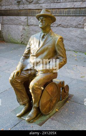 Franklin Delano Roosevelt Memorial, memoriale presidenziale a Washington D.C., Stati Uniti Foto Stock