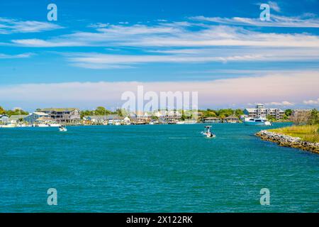 Cedar Island, NC, USA - 13 agosto 2022: Un cartello di benvenuto al punto d'ingresso del parco Foto Stock