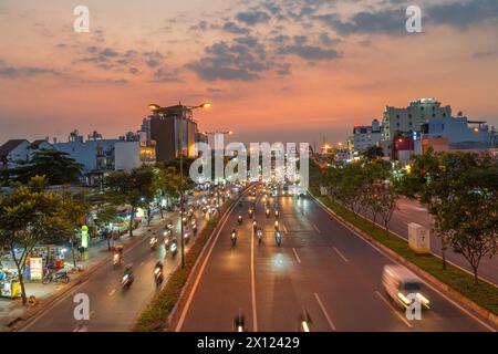 Ponte Binh Loi su Pham Van Dong Street, Binh Thanh District, ho chi Minh City, Vietnam Foto Stock