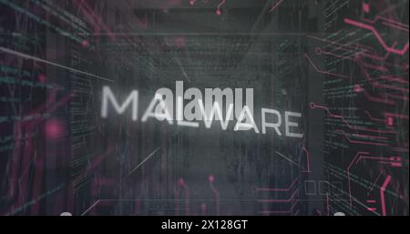 Immagine dell'elaborazione dei dati su filamenti di dna Foto Stock