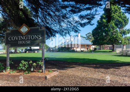 Storica Covingtons House, Quondola Street, Pambula, New South Wales, Australia Foto Stock