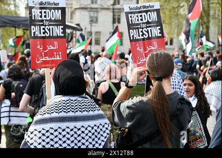 Freedom for Palestine March and Rally, Westminster, Londra, Regno Unito Foto Stock