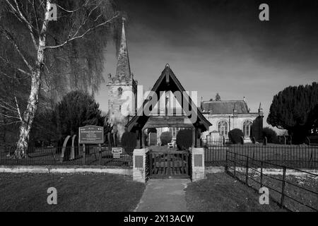 St Edmund's Church, Holme Pierrepont, Nottinghamshire, Inghilterra, Regno Unito Foto Stock