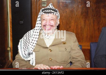 Yasser Arafat, presidente dell'OLP, durante la sua visita di due giorni in Austria il 16 maggio 1993. - 19930516 PD0007 - Rechteinfo: Diritti gestiti (RM) Foto Stock