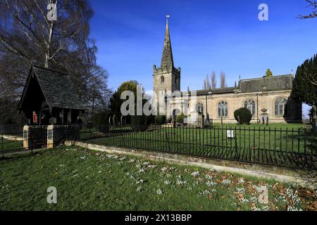 St Edmund's Church, Holme Pierrepont, Nottinghamshire, Inghilterra, Regno Unito Foto Stock