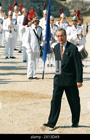 Korfu il 24 giugno 1994: Vertice UE dei capi di governo e di stato. Nella foto: Il ministro degli Esteri austriaco Alois Mock. - 19940624 PD0037 - Rechteinfo: Diritti gestiti (RM) Foto Stock