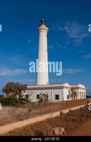Il faro bianco di San Vito lo Capo. Foto Stock