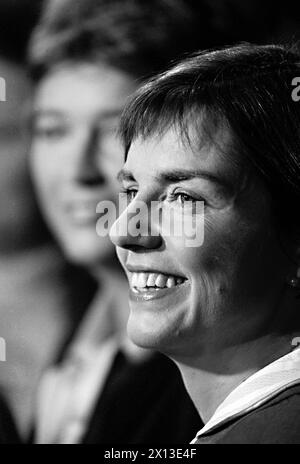 Vienna il 9 ottobre 1994: Madeleine Petrovic del Partito Verde austriaco è stata una delle vincitrici delle elezioni parlamentari di oggi. - 19941009 PD0014 - Rechteinfo: Diritti gestiti (RM) Foto Stock