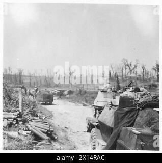 ITALIA: L'ASSALTO ALLA LINEA GUSTAV - Armour che si muove lungo la strada San Angelo British Army Foto Stock