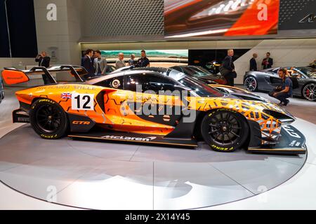 McLaren Senna GTR al 88° Salone Internazionale dell'automobile di Ginevra. Svizzera - 6 marzo 2018 Foto Stock