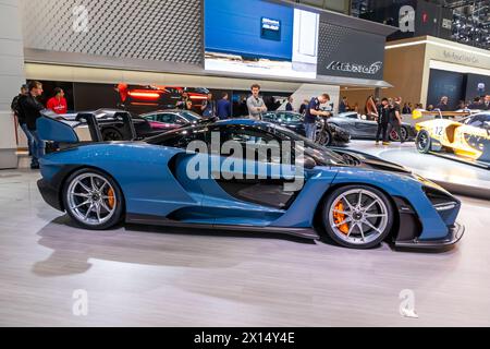 McLaren Senna al 88° Salone Internazionale dell'automobile di Ginevra. Svizzera - 6 marzo 2018 Foto Stock