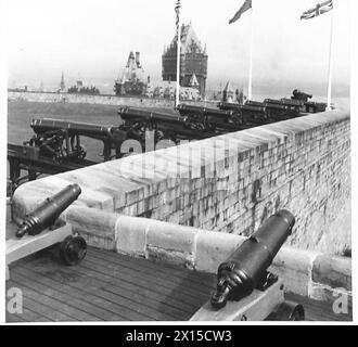 SIGNOR WINSTON CHURCHILL IN QUEBEC - Chateau Frontenac, l'enorme hotel di Quebec dove si tenne la Conferenza. Foto scattata dalla Cittadella dove il presidente Roosevelt e il signor Churchill alloggiavano nell'esercito britannico Foto Stock