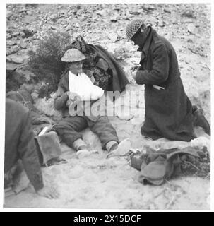 LE ULTIME FOTO DAL DESERTO occidentale - Un allegro sudafricano che è stato ferito nell'attacco a Sollum British Army Foto Stock