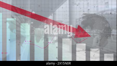 Immagine del trattamento dei dati in ufficio Foto Stock