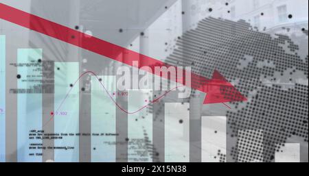 Immagine del trattamento dei dati in ufficio Foto Stock
