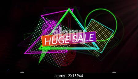 Immagine del testo di vendita flash su sfondo nero Foto Stock