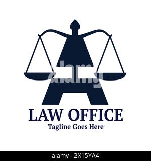 Un logo di uno studio legale con una A che sembra una scala Illustrazione Vettoriale